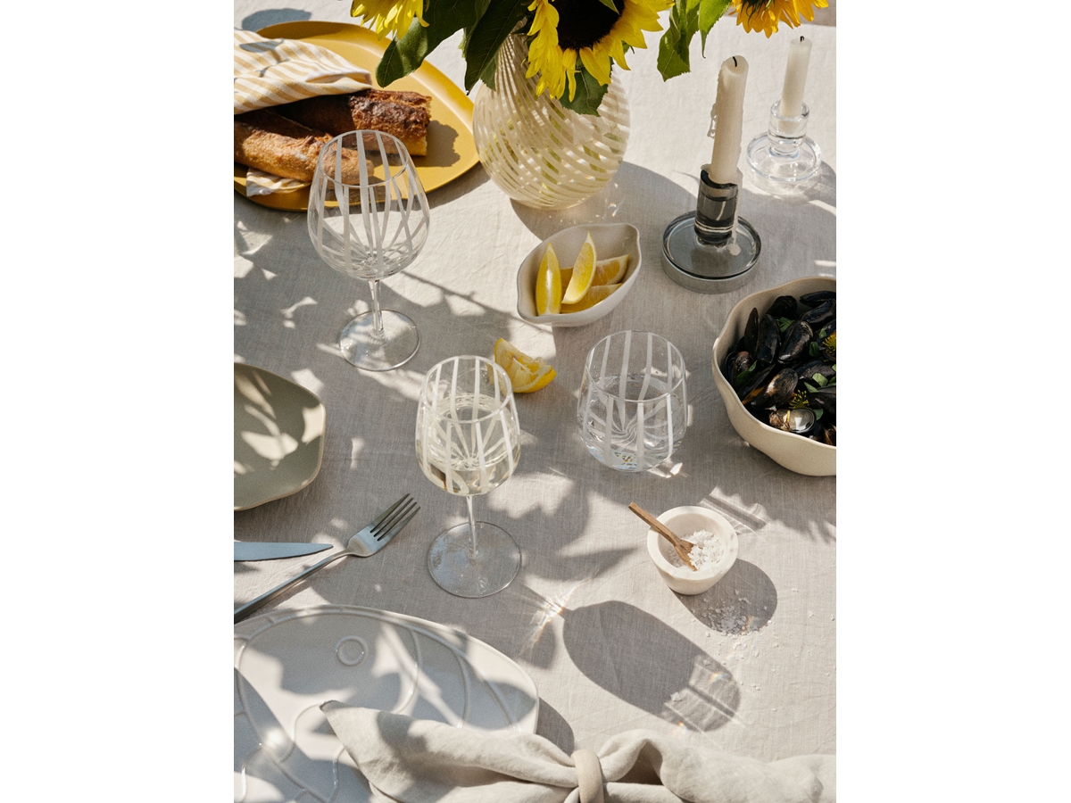 Stripe White Wine Glass