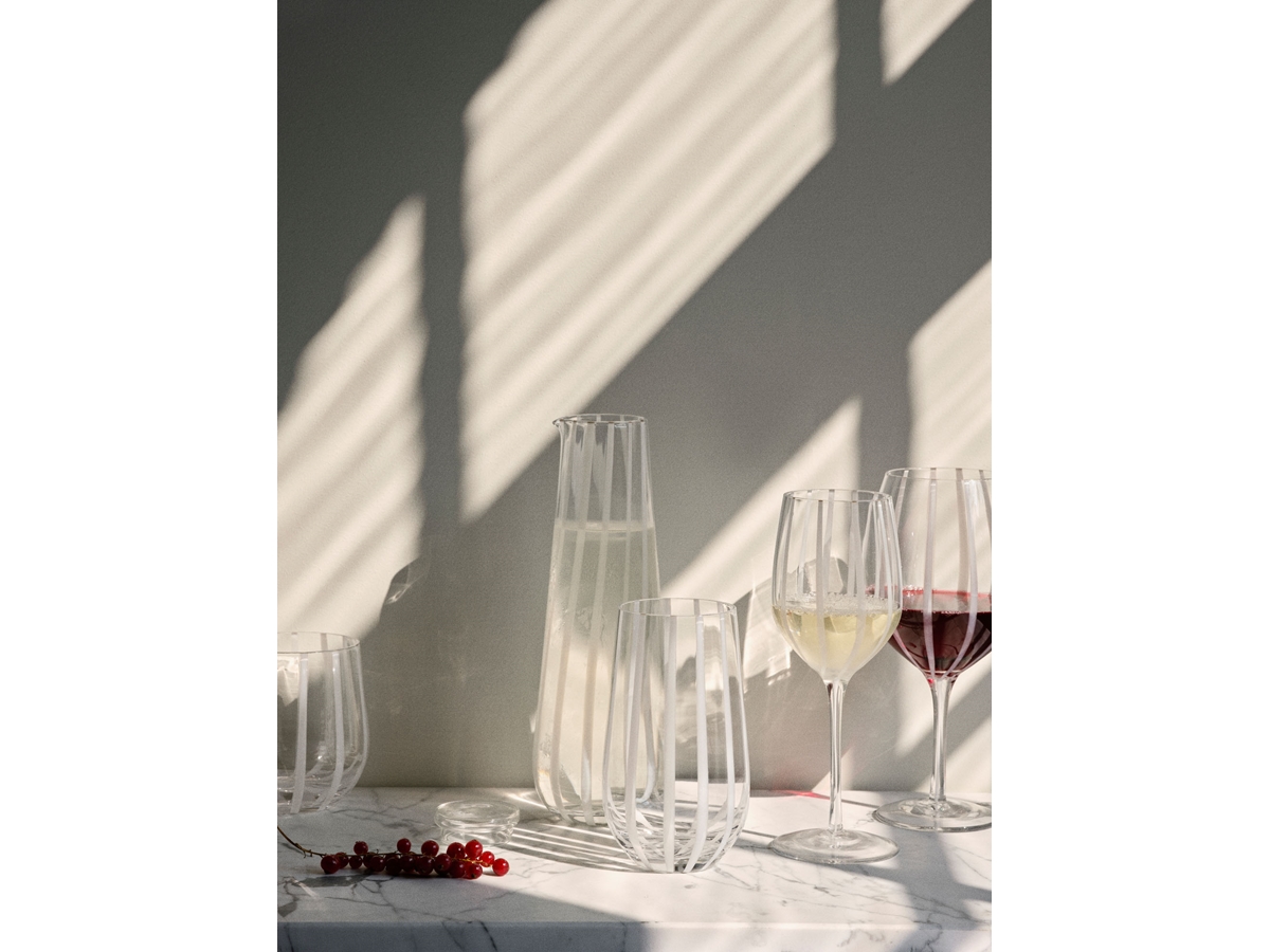 Stripe White Wine Glass