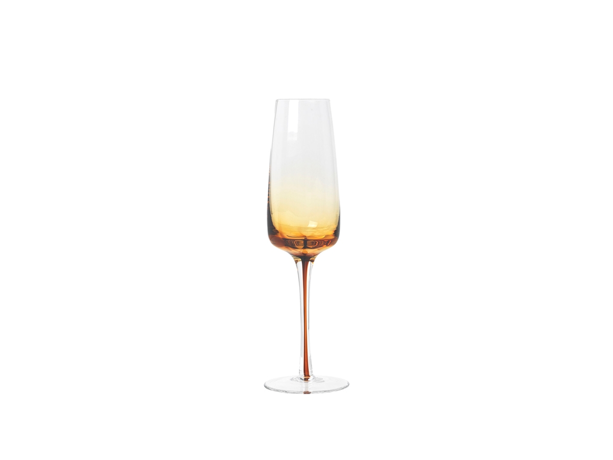 Amber Champagne glass