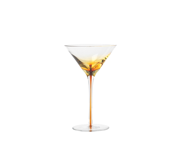 Amber Martini glass