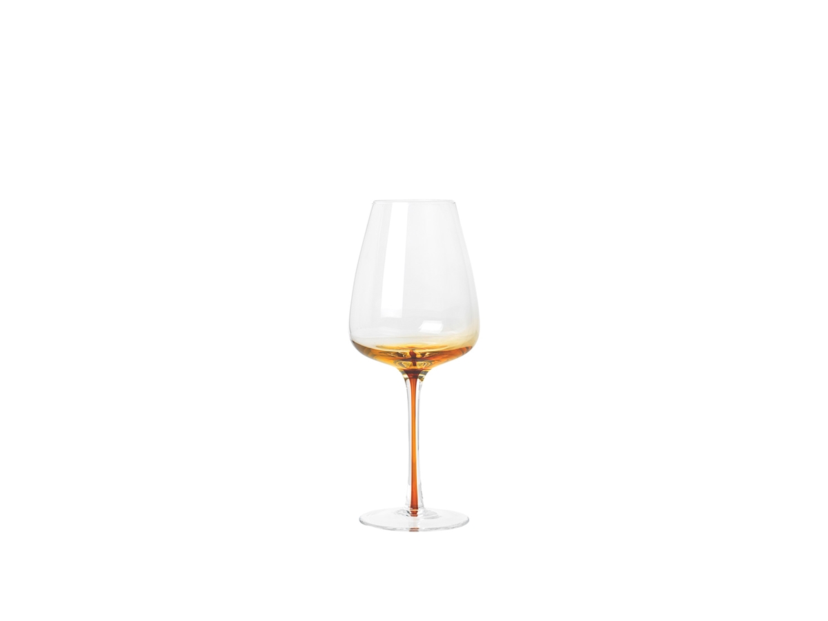 Amber White Wine Glass