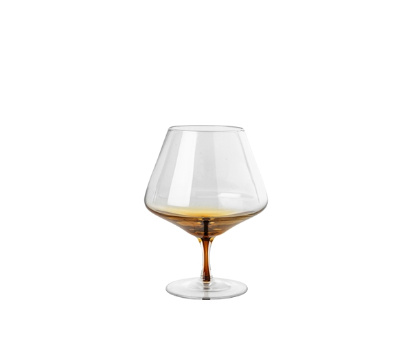 Amber Cognac glass