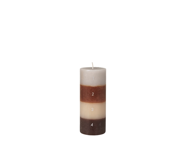 Colourblock Calendar Candle