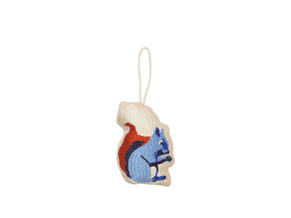 Squirrel Embroidered Ornament