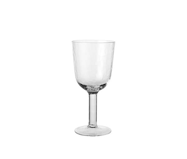 Hammered Red Wine Glass